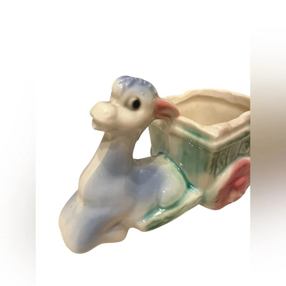 Vintage Mcm Donkey and Cart Planter/Vase- Pottery - Picture 7 of 12